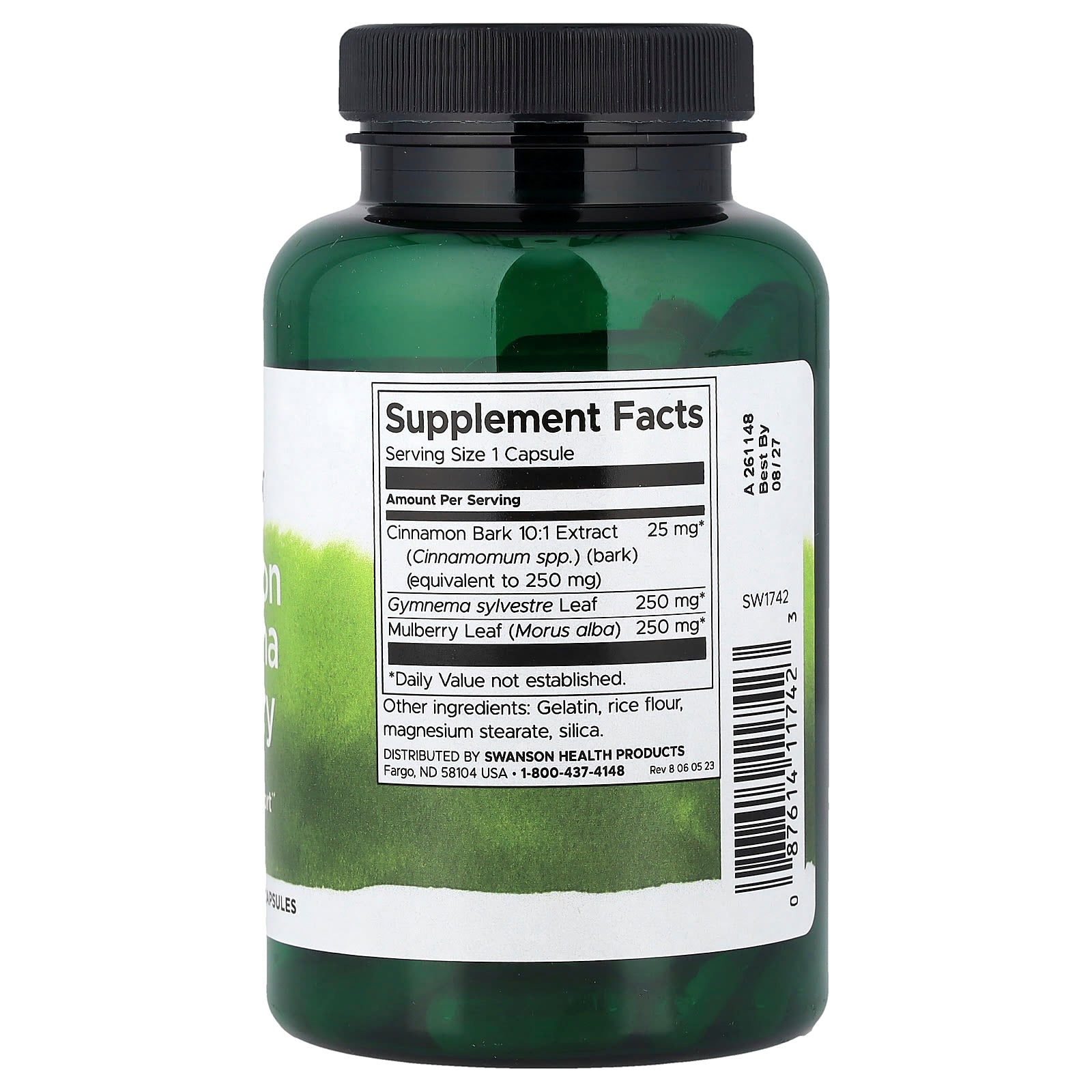 Cinnamon Gymnema Mulberry Complex baksida näringsfakta