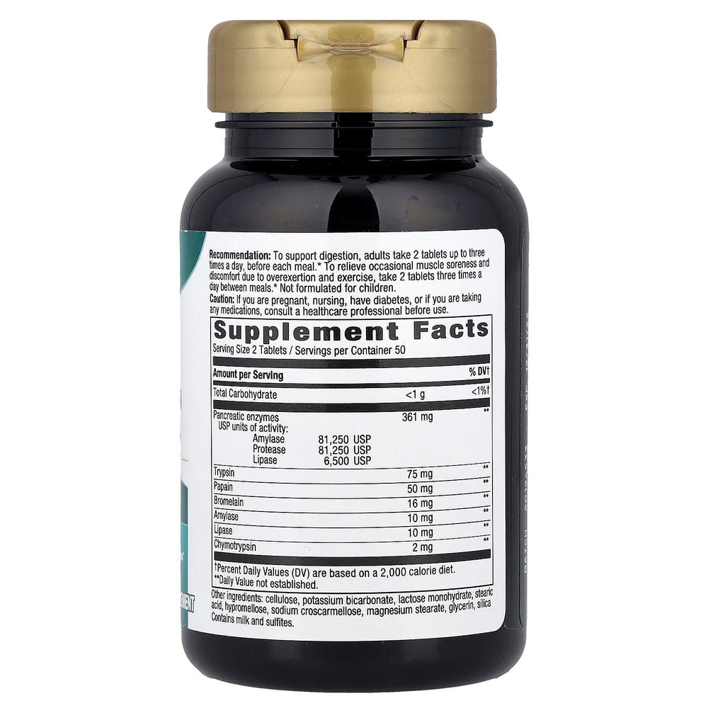 Mega-Zyme baksida med näringsinformation