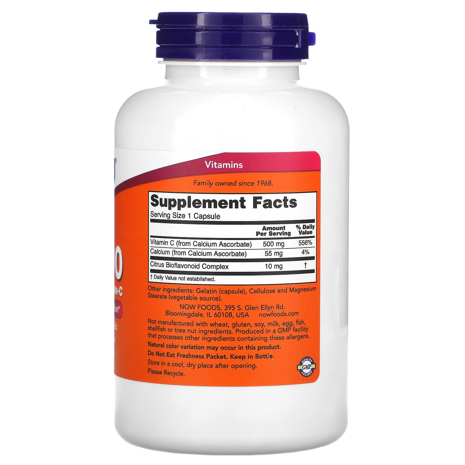 Vitamin C-500 Calcium Ascorbate varningstexter