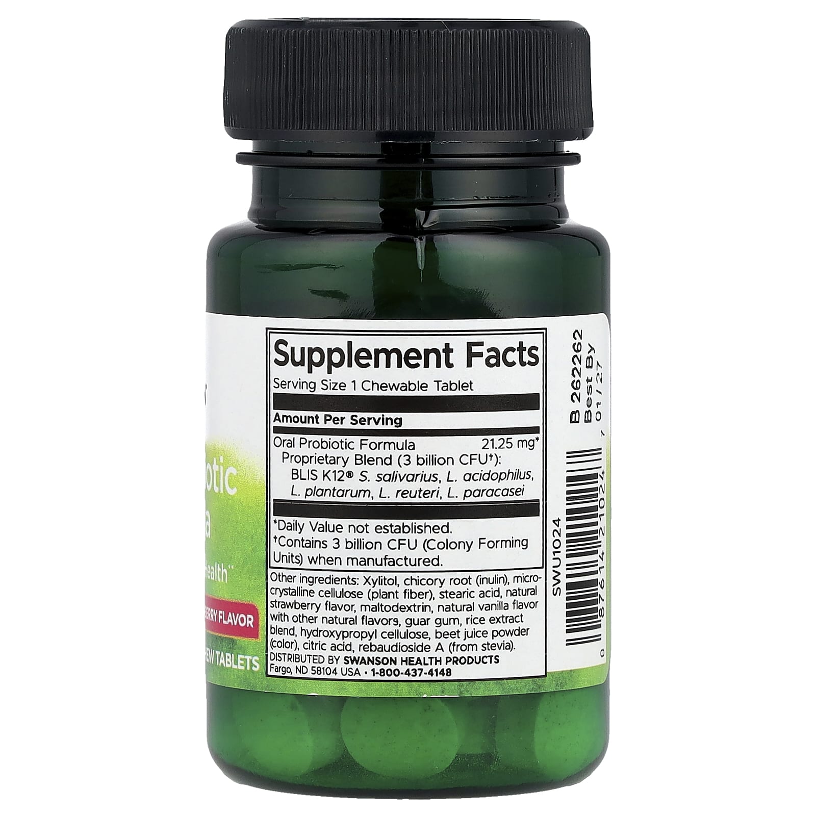 Oral Probiotic Formula ingredienser lista