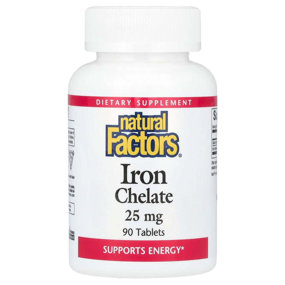 Natural Factors Iron Chelate baksida näringsfakta