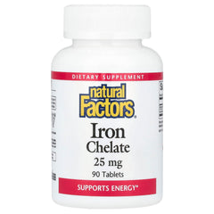 Natural Factors Iron Chelate baksida näringsfakta