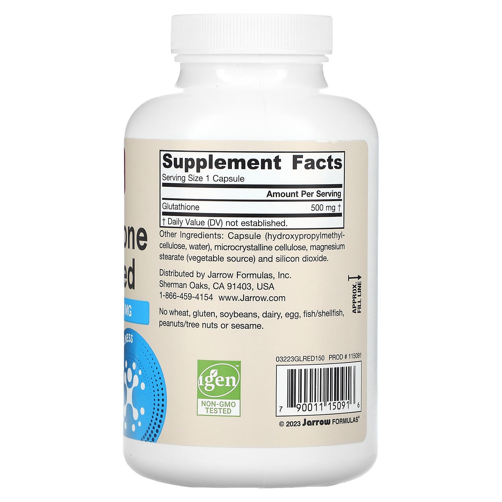 Jarrow Formulas - Glutationi Vähennetty, 500mg - 150 Kapselia