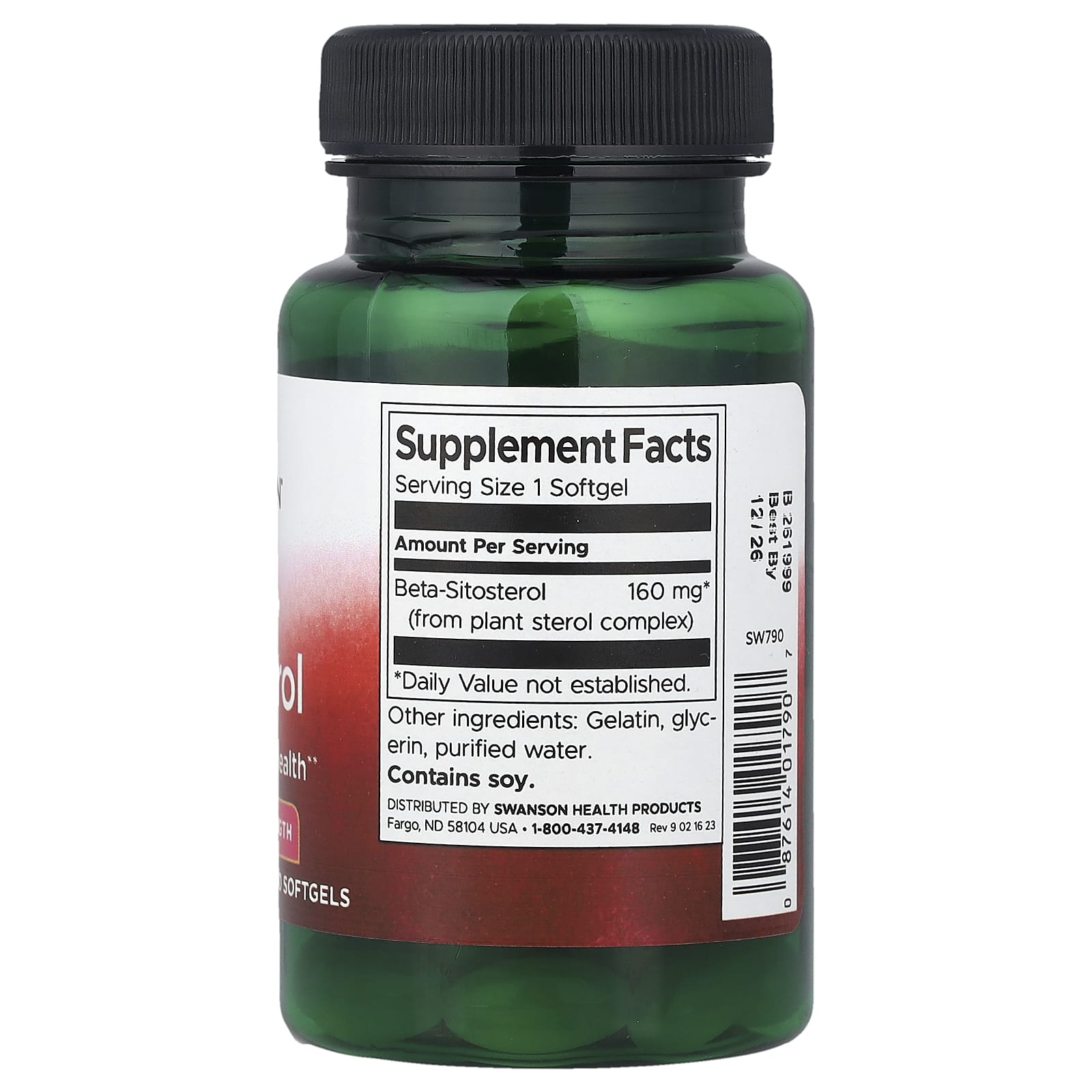 Swanson - Beta-Sitosterol, 320mg - 30 Vcaps