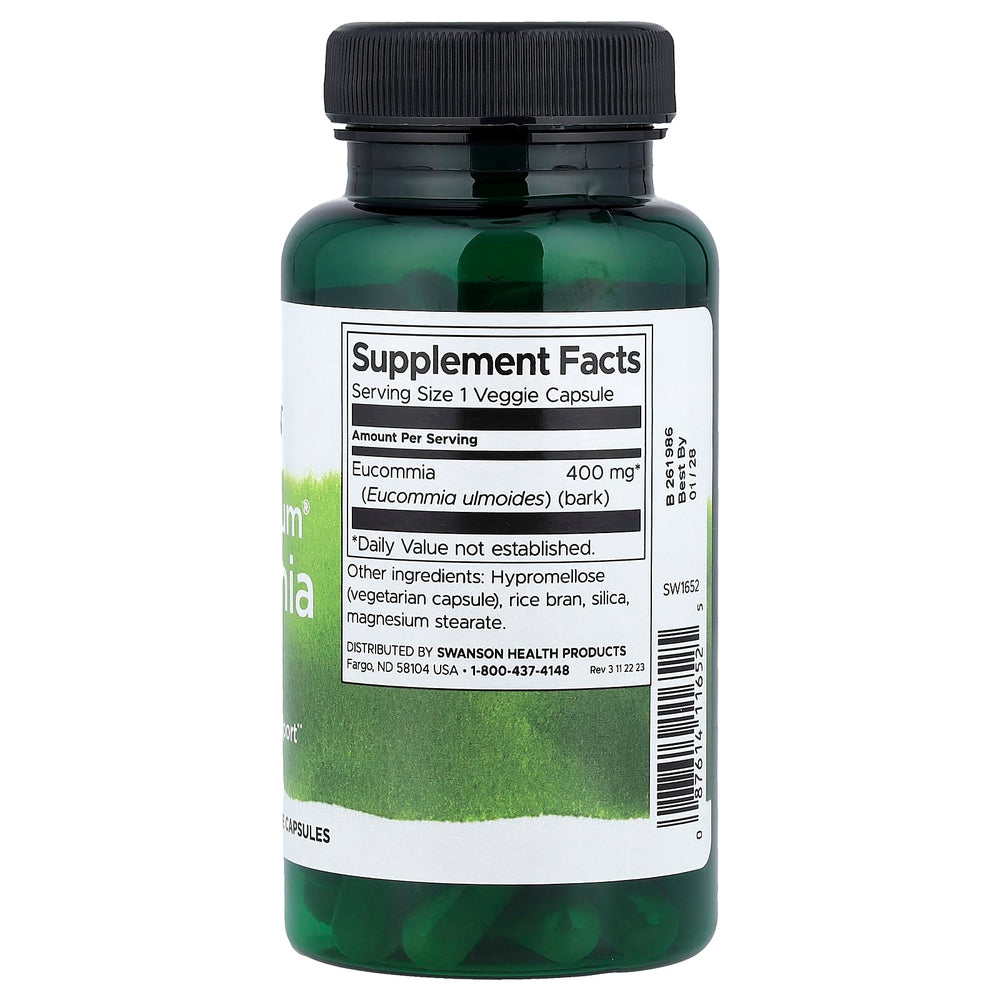 Eucommia Bark ingredienser och etikett