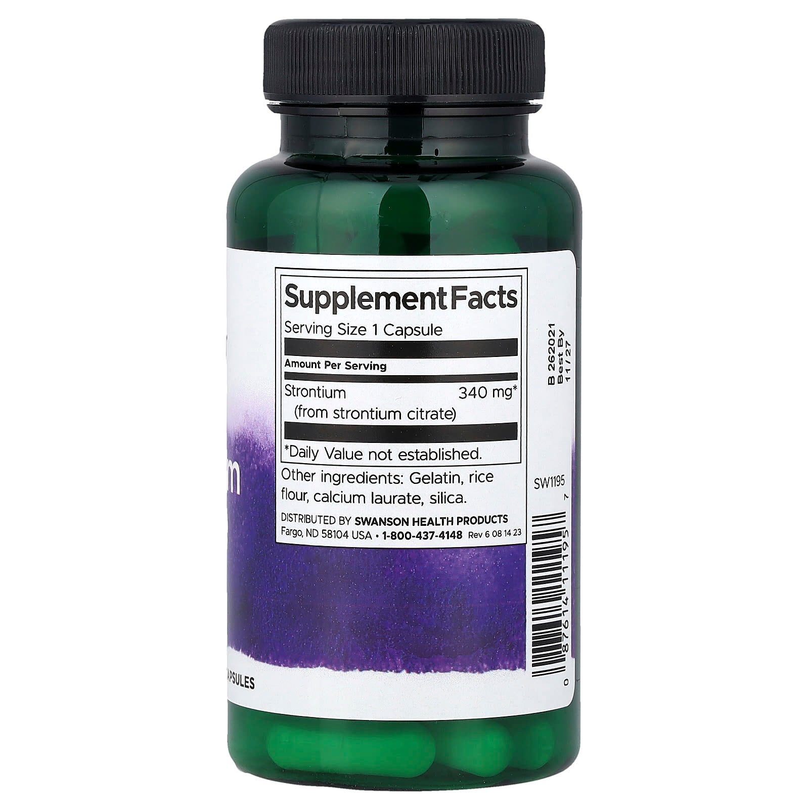 Swanson Strontium Citrate näringsfakta och ingredienser