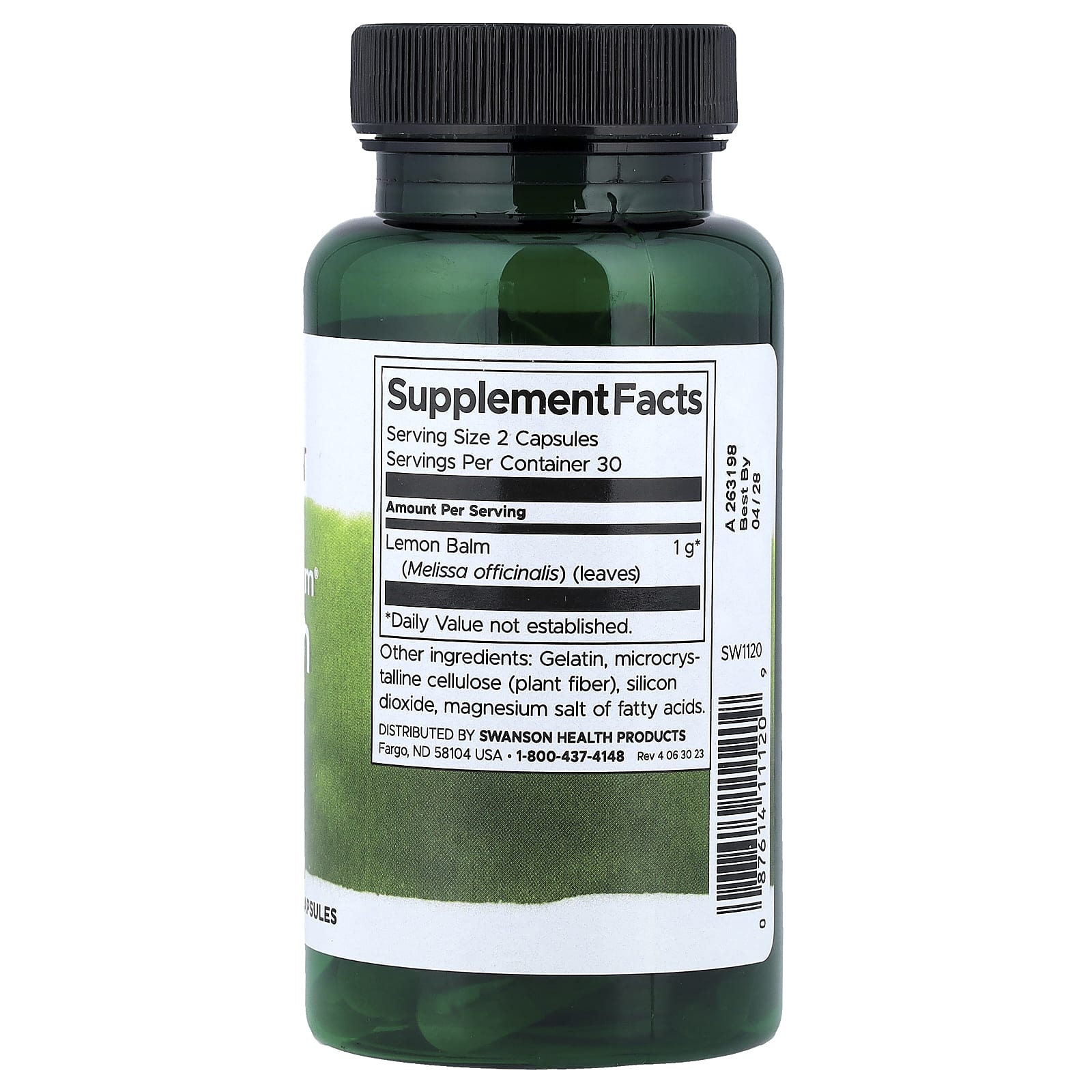 Swanson - Citronmelisse - 60 Kapsler