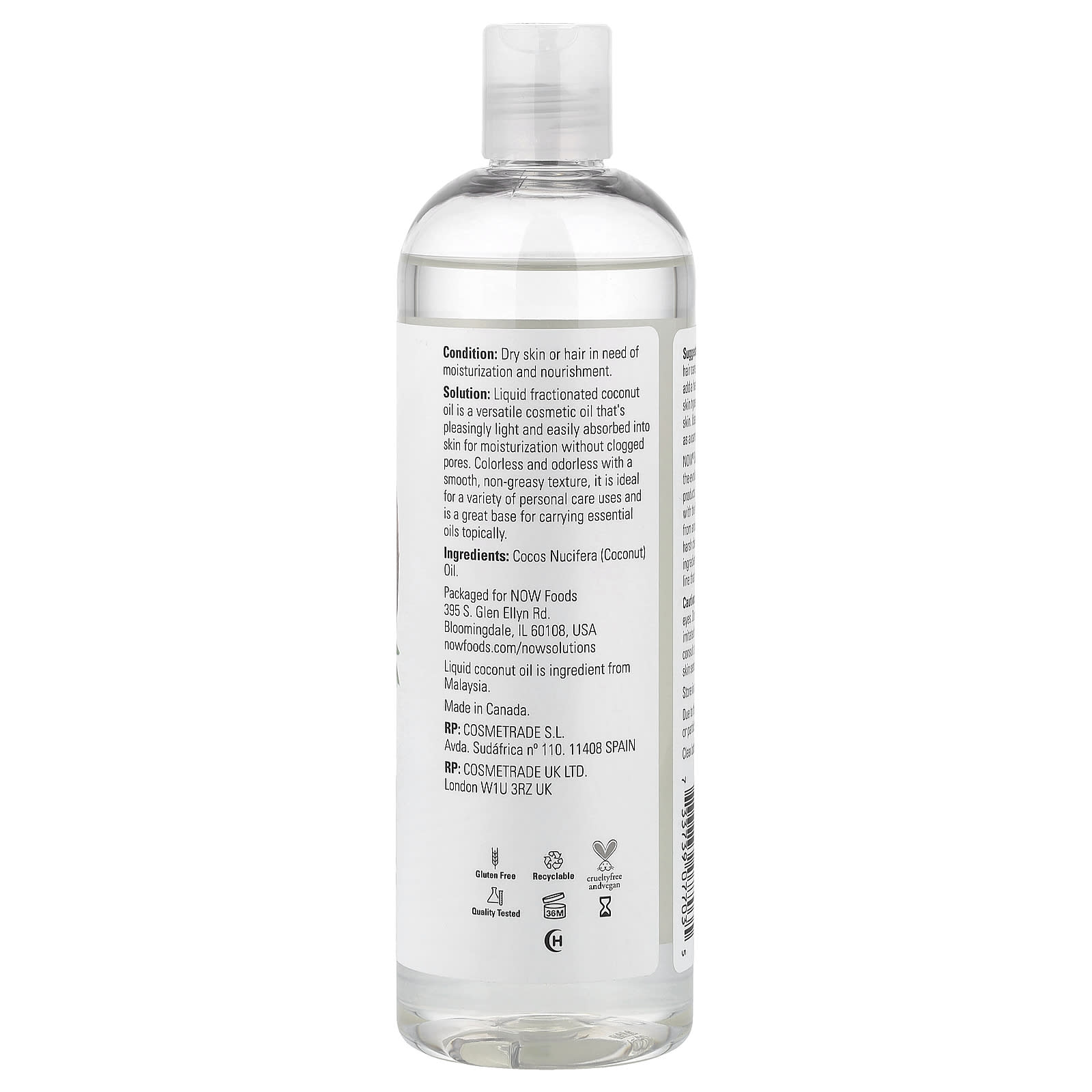 Now Foods - Kookosöljy - Luonnollinen - Iho & Hiukset / Elvyttävä - 89ml