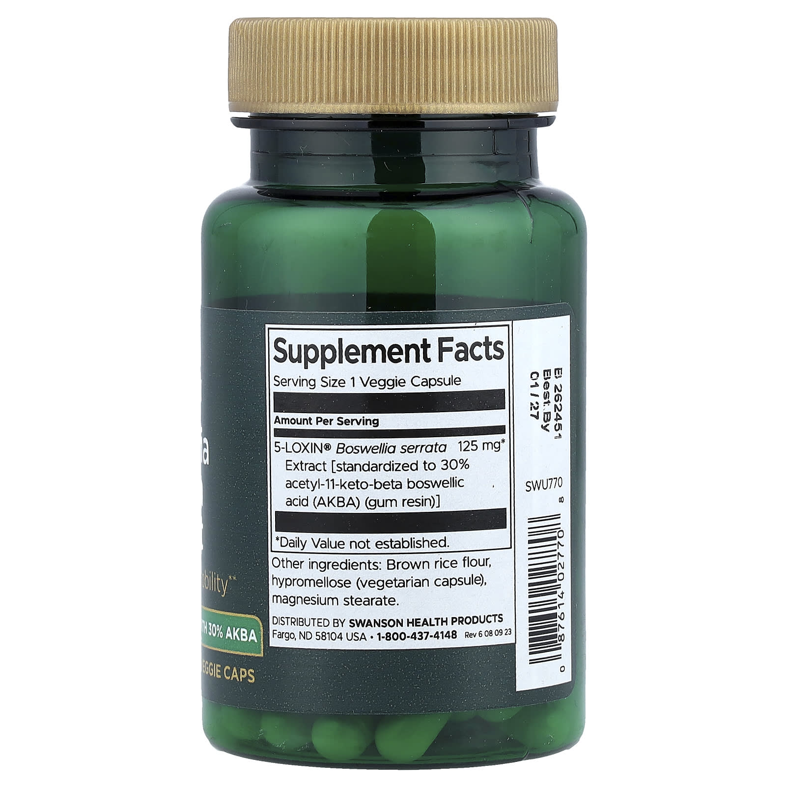 Swanson - Boswellia Serrata Ekstrakt - 30 Kapsler
