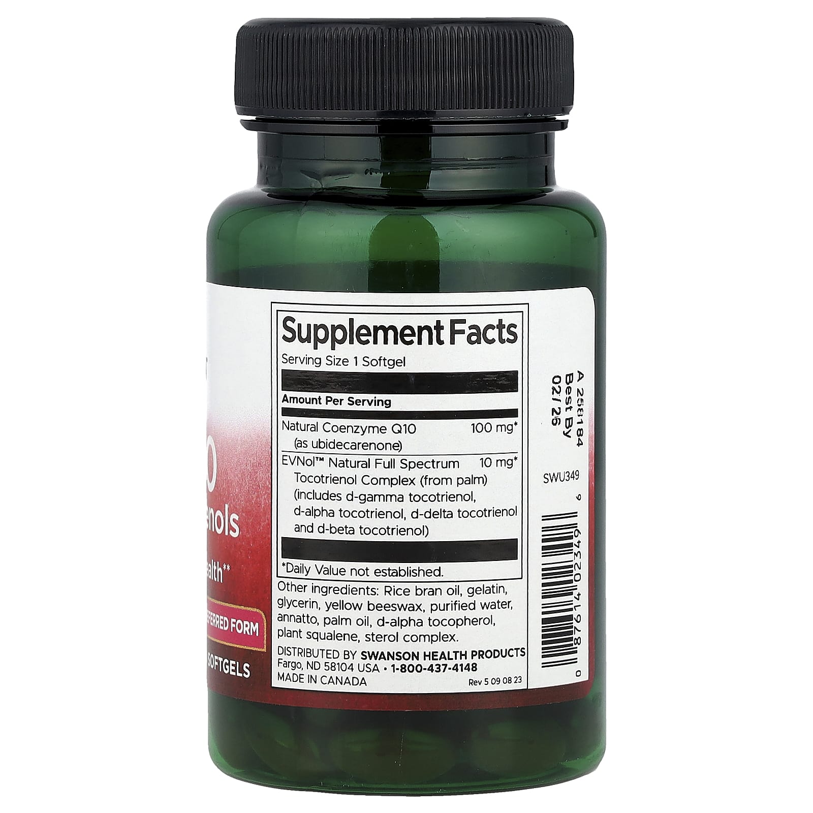 Swanson - CoQ10 med Tocotrienoler