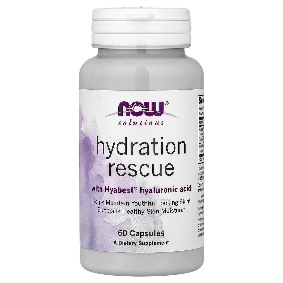 NOW Foods Hydration Rescue baksida