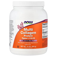 NOW Foods Multi Collagen Protein baksida