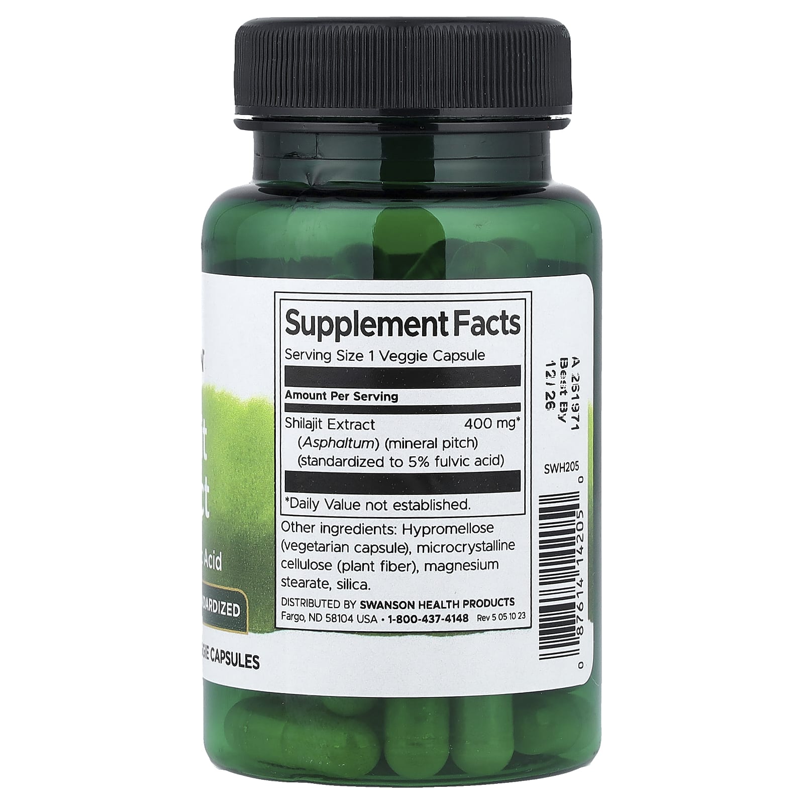 Swanson - Shilajit Ekstrakt, 400mg - 60 Vcaps