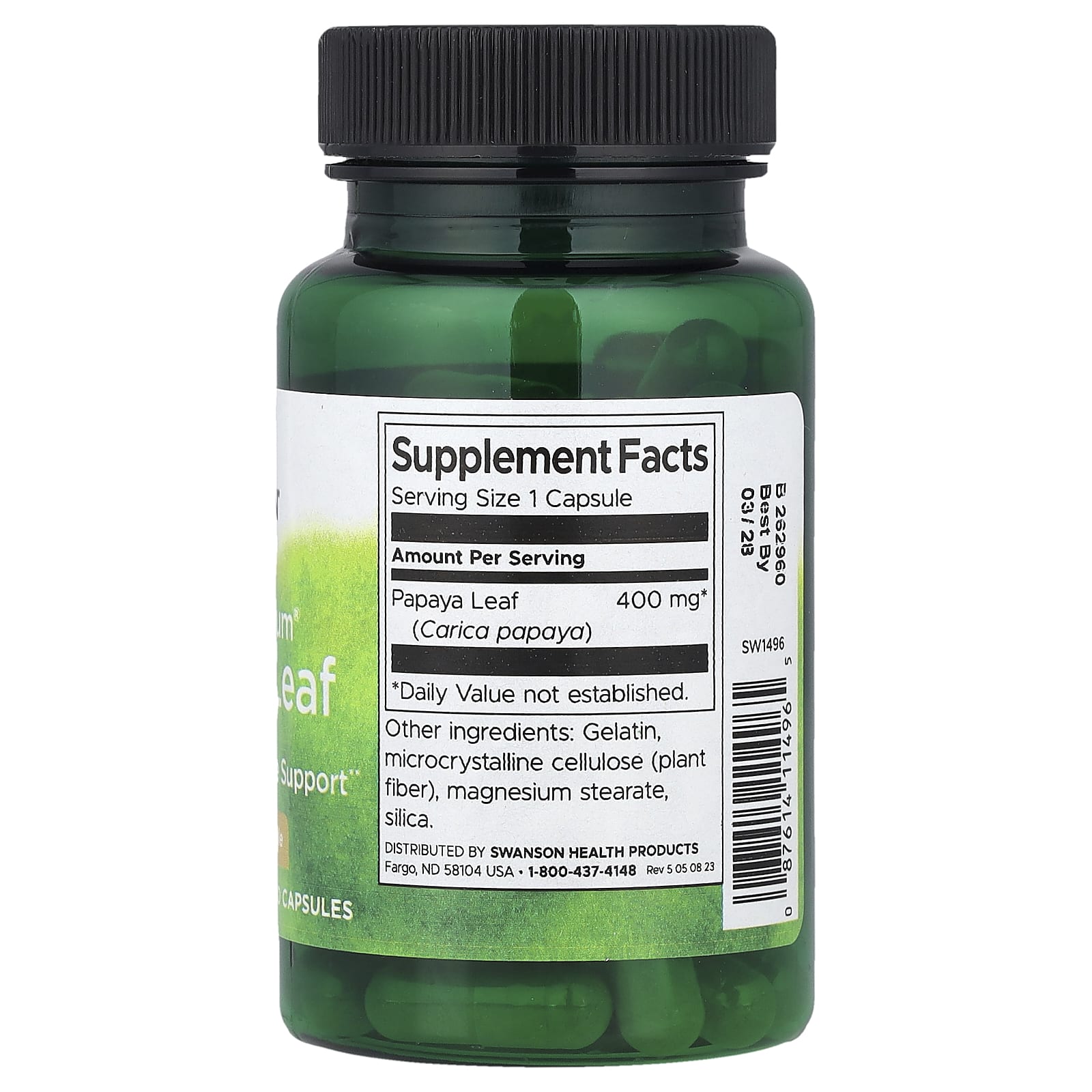 Swanson - Full Spectrum Papaya Leaf - 60 Caps