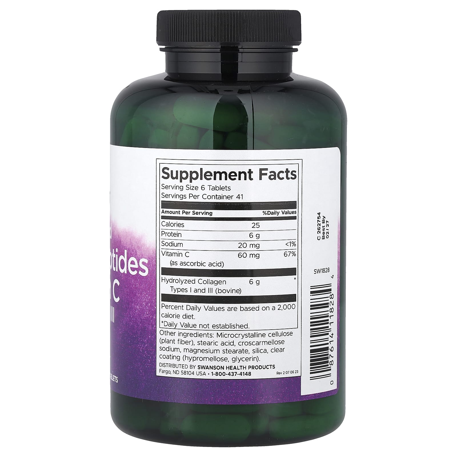 Swanson Hydrolyzed Collagen Peptides ingredienser lista