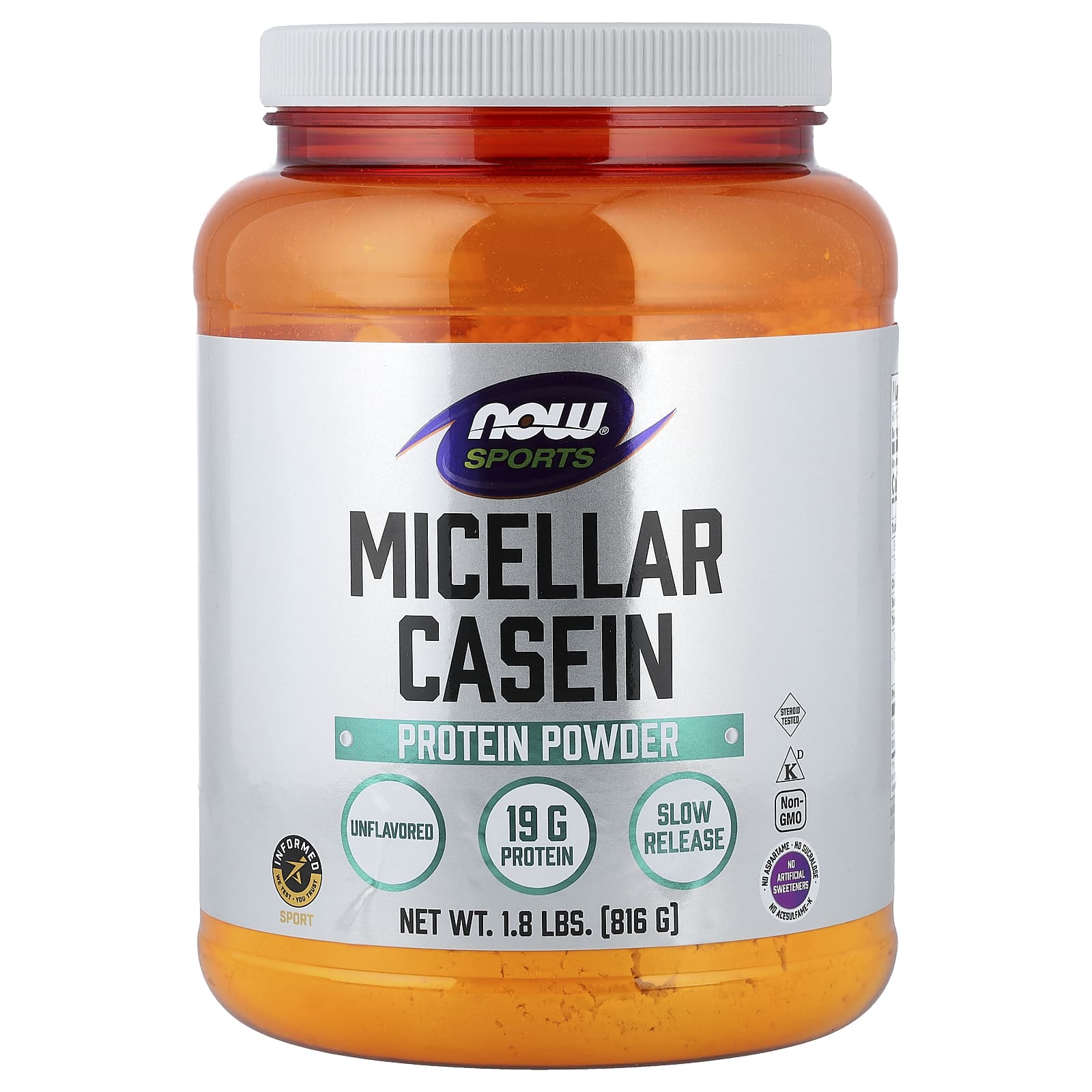 NOW Foods Micellar Casein Protein Powder framsida