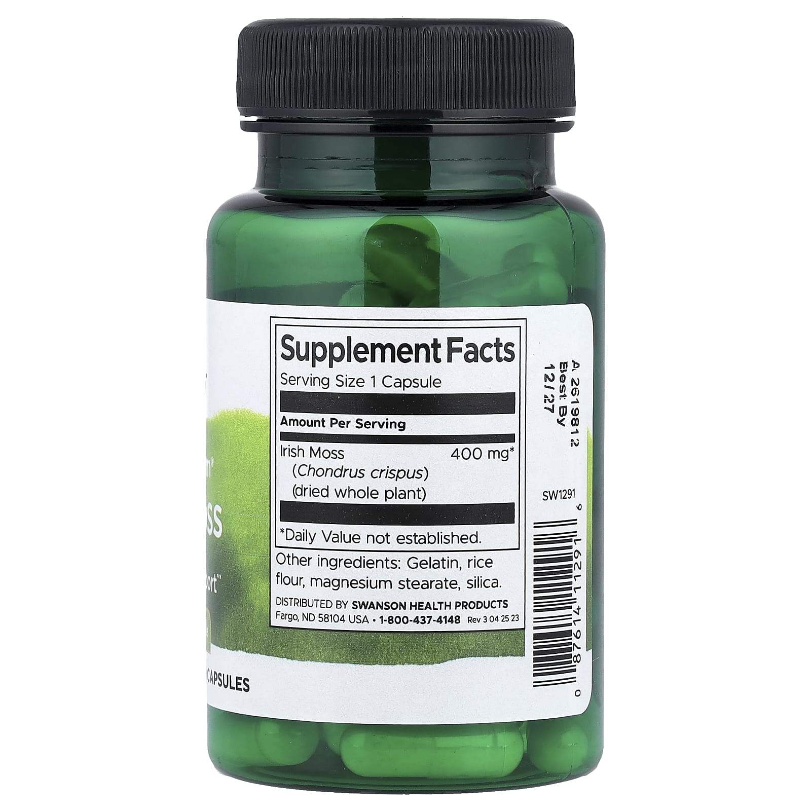 Full Spectrum Irish Moss ingredienser och etikett