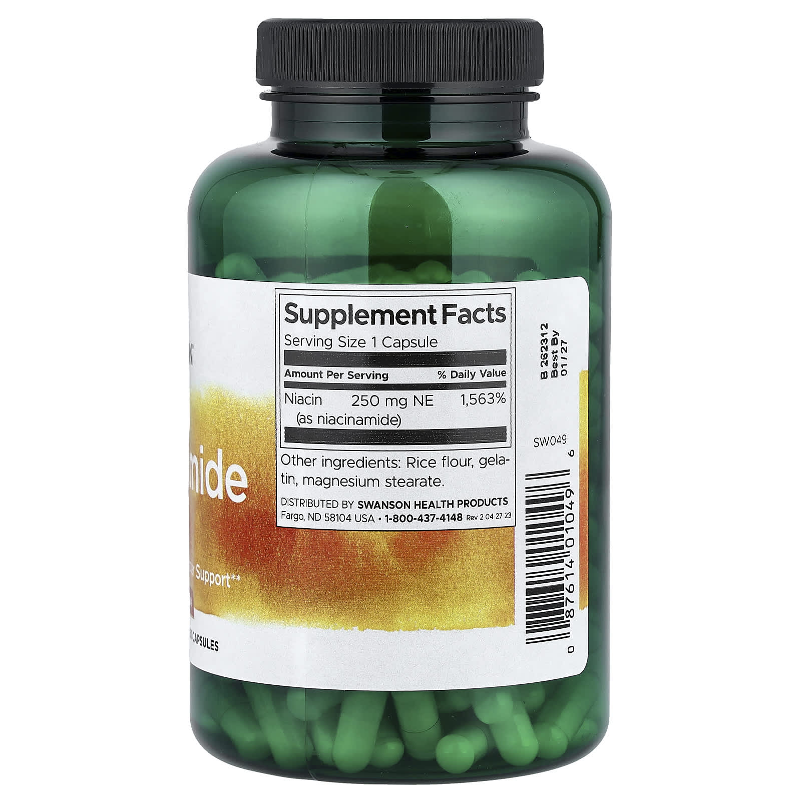 Niacin Vitamin B3 ingredienser etikett