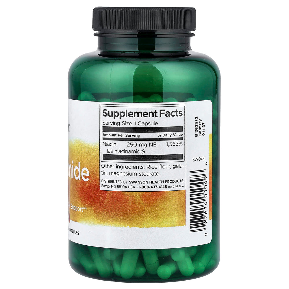 Niacin Vitamin B3 ingredienser etikett