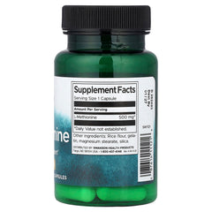 Swanson L-Methionine produktetikett detalj