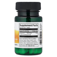 Vitamin K1 – 100 mcg baksida med näringsfakta