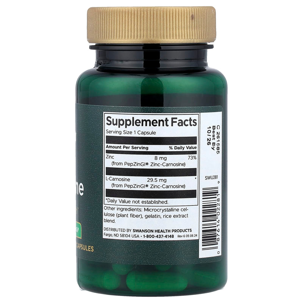 Zinc Carnosine näringsfakta och ingredienser