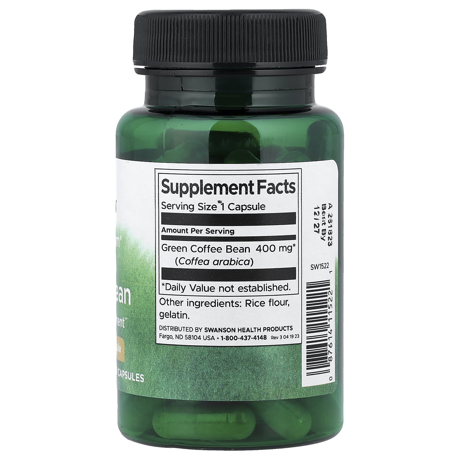 Swanson Green Coffee Bean ingredienser lista