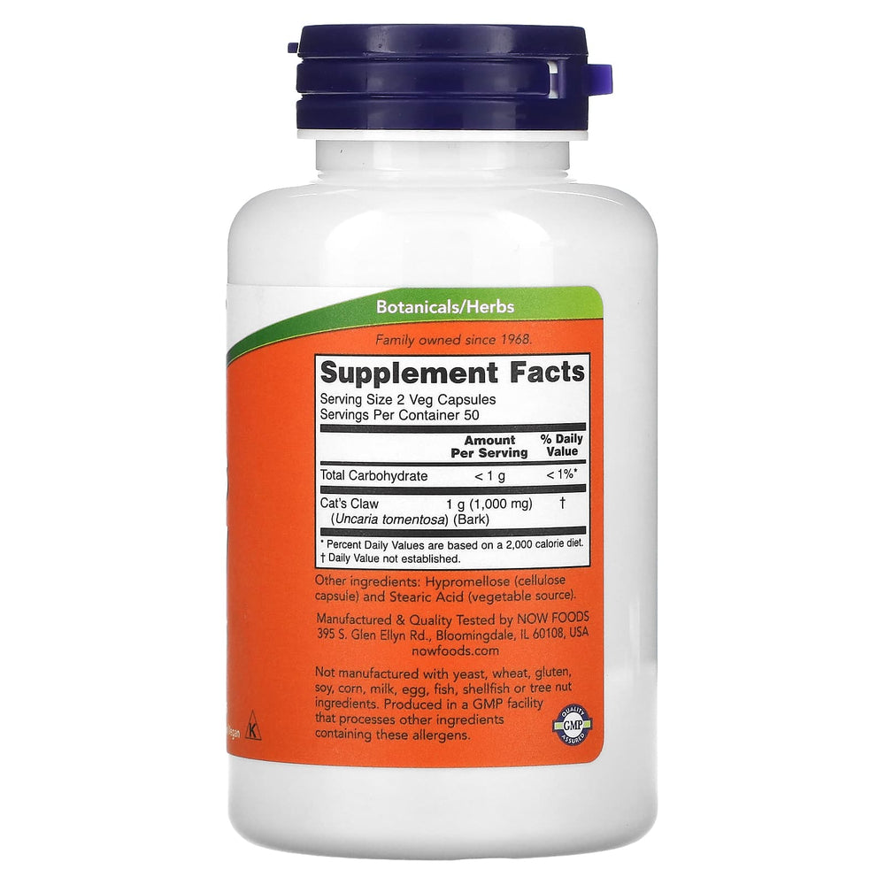 Kattens Klo 500 mg flaskdetalj
