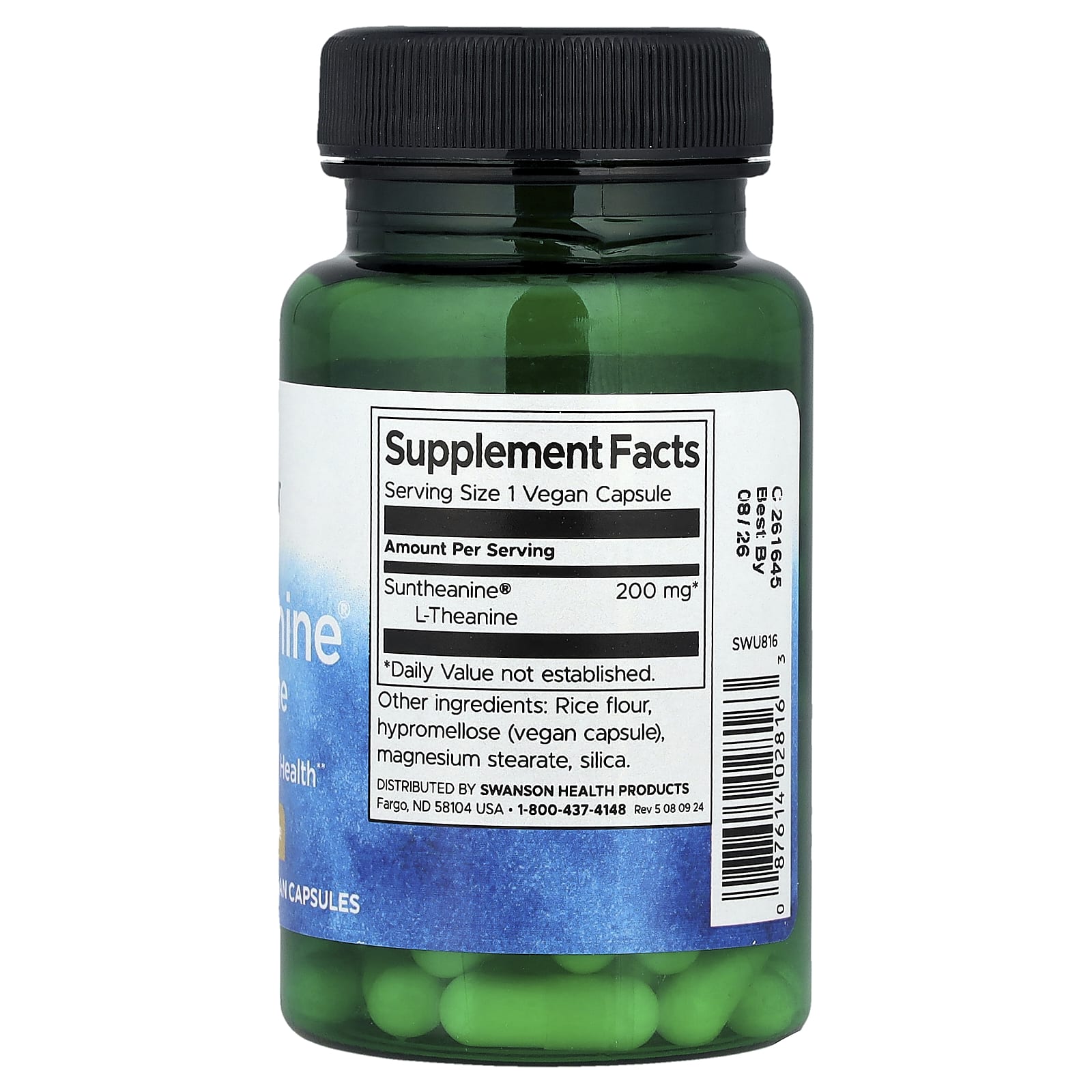 Swanson - Suntheanine L-Theanine - 100mg - 60 Vcaps