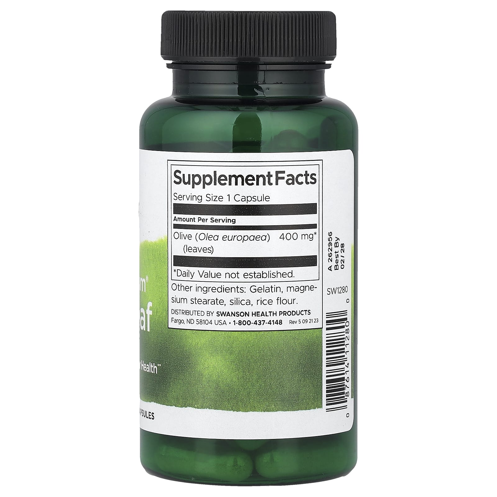 Swanson Full Spectrum Olive Leaf näringsfakta