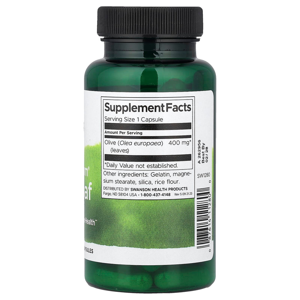 Swanson Full Spectrum Olive Leaf näringsfakta
