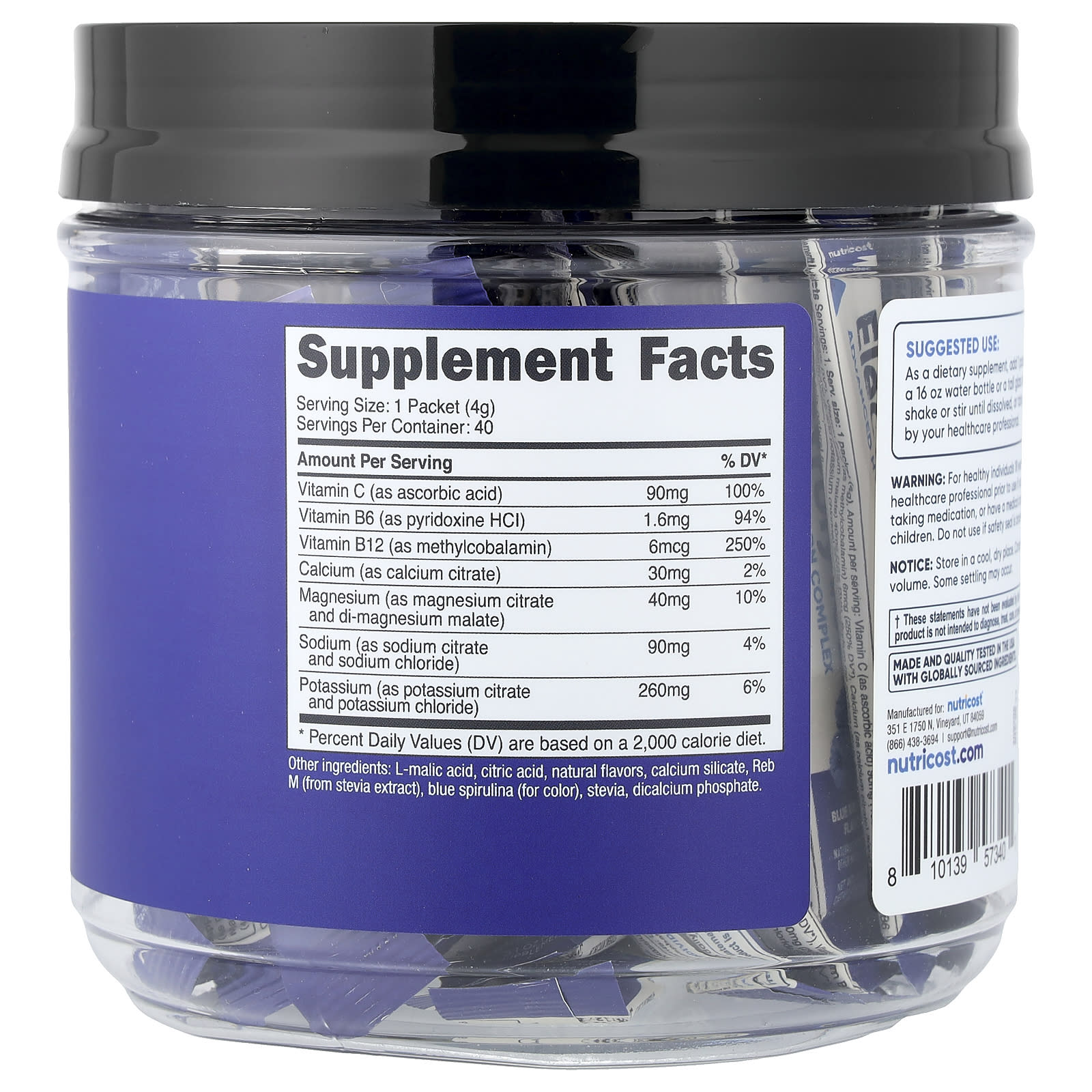 Nutricost - Elektrolyyttien Nesteytys Stick Pack