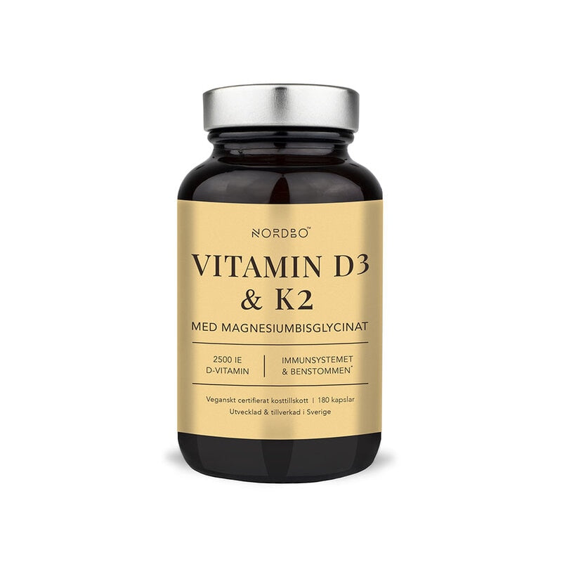 Nordbo - Vitamin D3 & K2 with Magnesium Bisglycinate