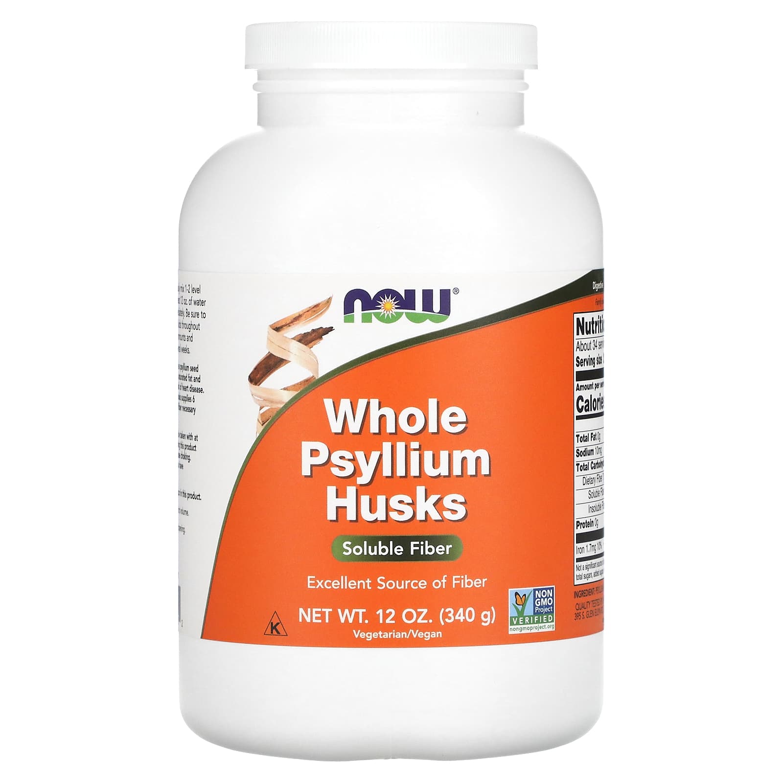 Psyllium Husks – Naturlig fiber baksida