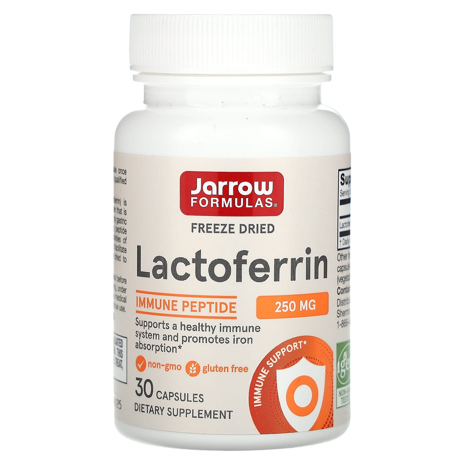 Laktoferrin 250 mg baksida