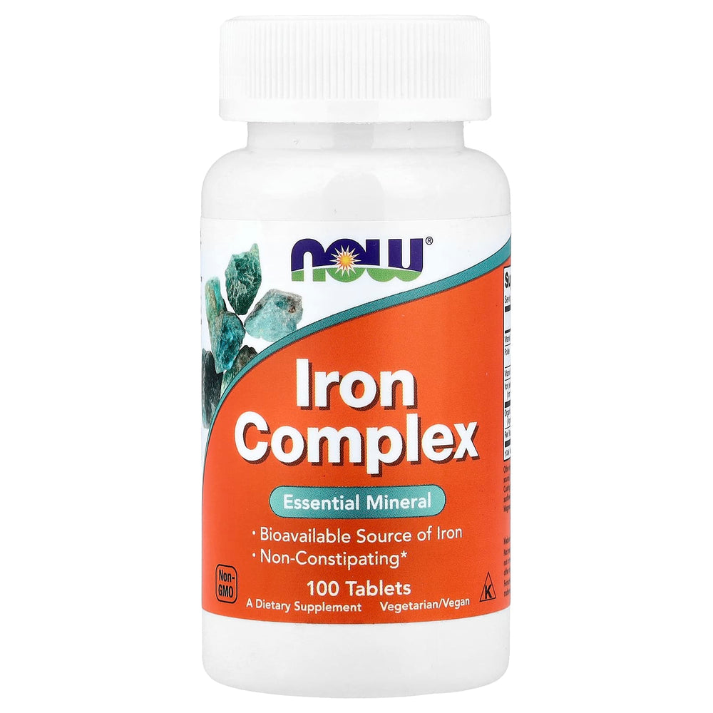 NOW Foods Iron Complex baksida näringsfakta