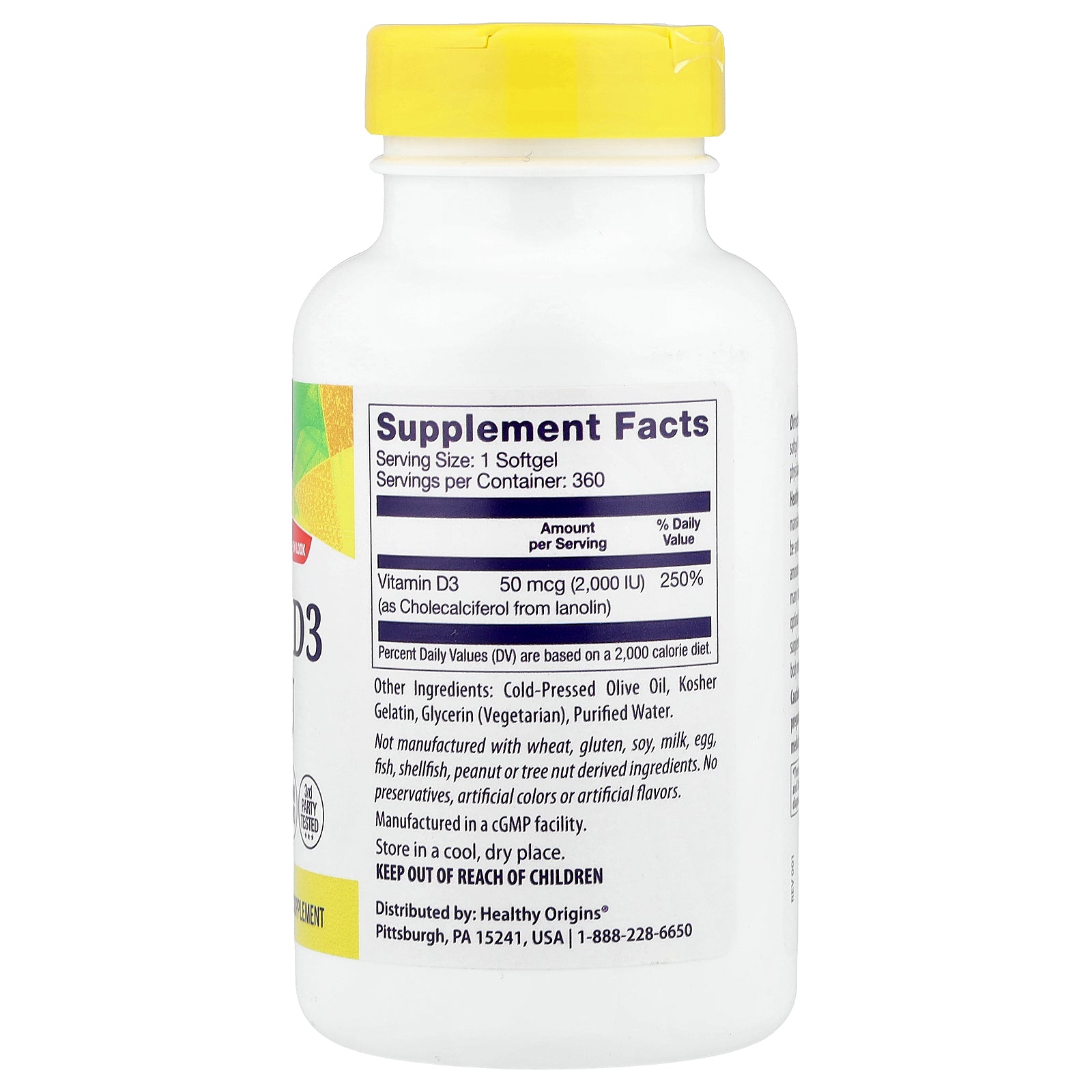 Healthy Origins - Vitamin D3 2,000 IU
