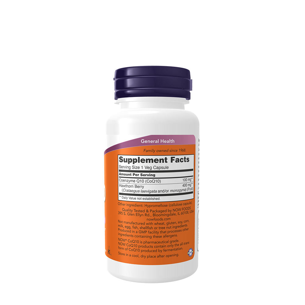 NOW Foods - CoQ10 With Hawthorn Berry - 90 Vcaps