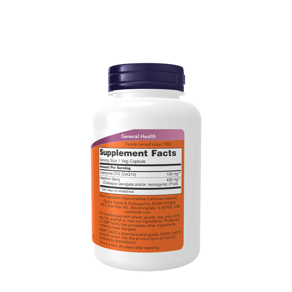 NOW Foods - CoQ10 With Hawthorn Berry - 180 Vcaps