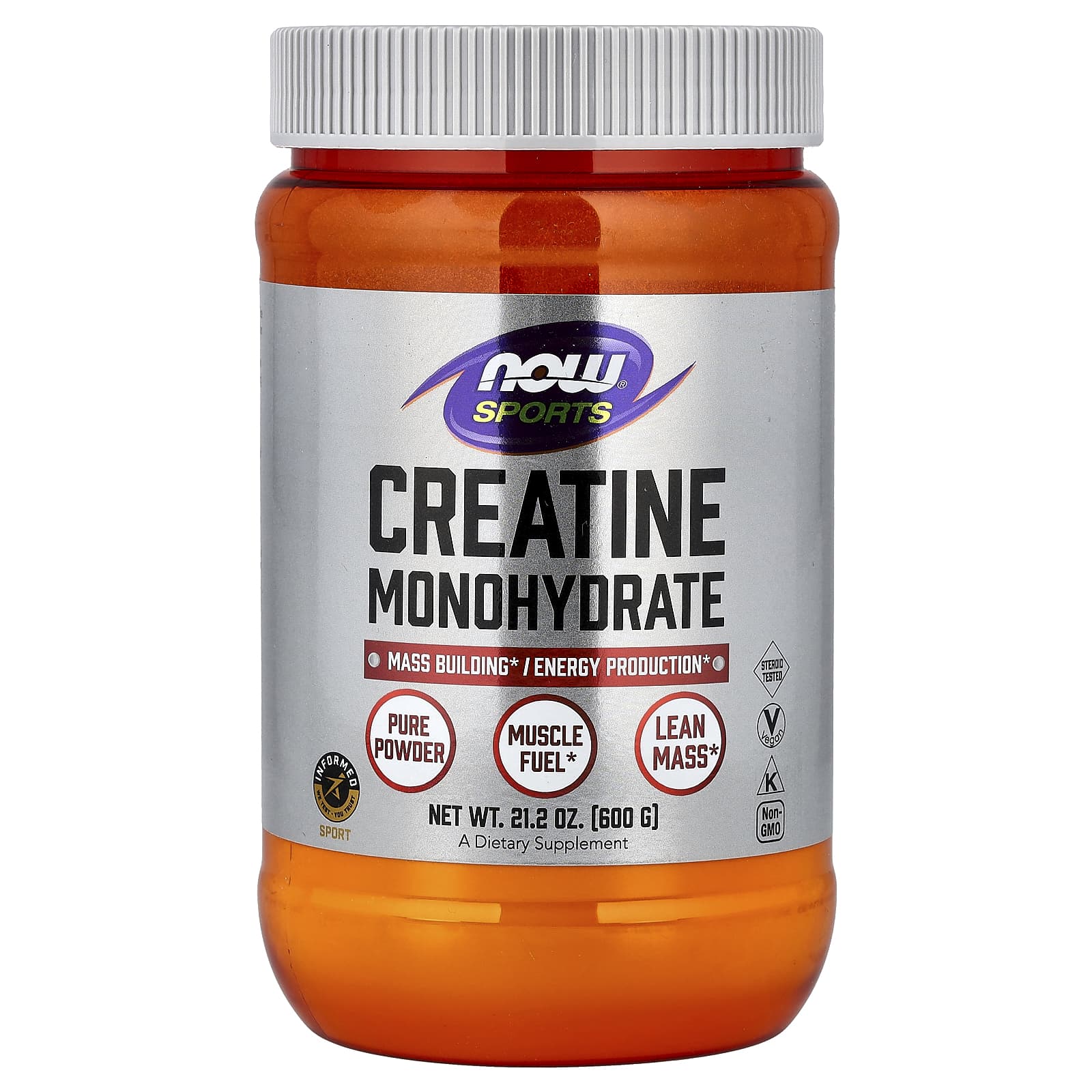 Creatine Monohydrate förpackning öppen