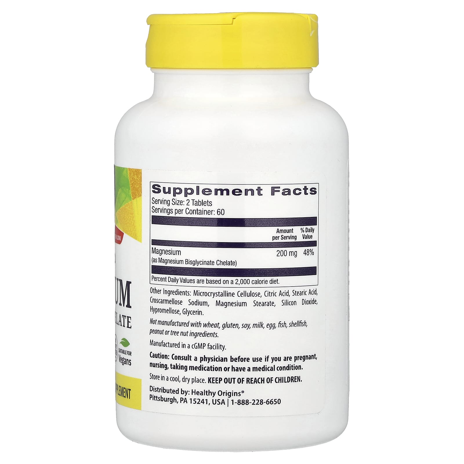 Healthy Origins - Fully-Reacted Magnesium Bisglycinate Chelate