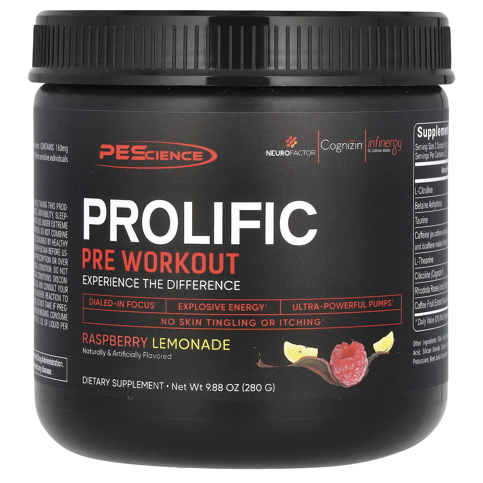 Prolific Pre-Workout Formula näringsfakta