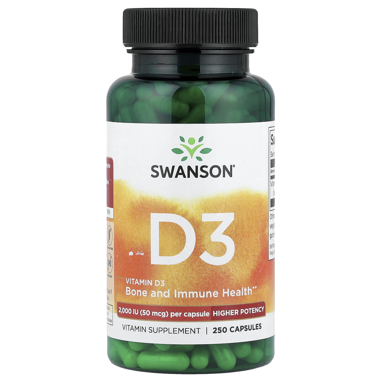 Vitamin D3 – 1000 IE öppen flaska
