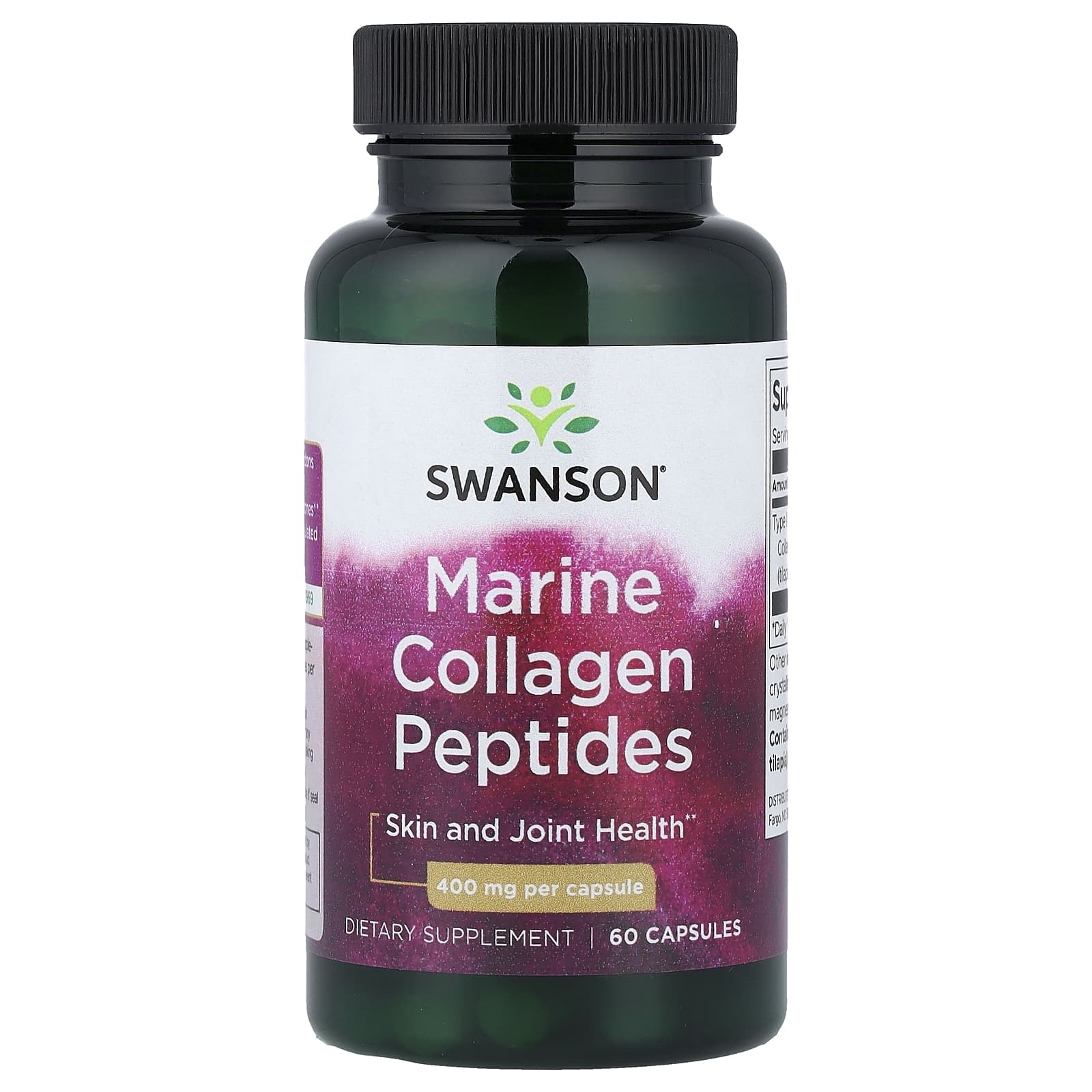 Swanson Type I Hydrolyzed Marine Collagen baksida