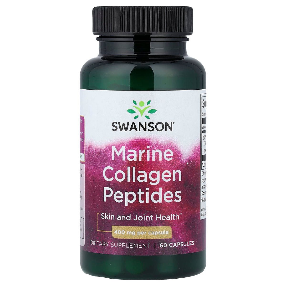 Swanson Type I Hydrolyzed Marine Collagen baksida