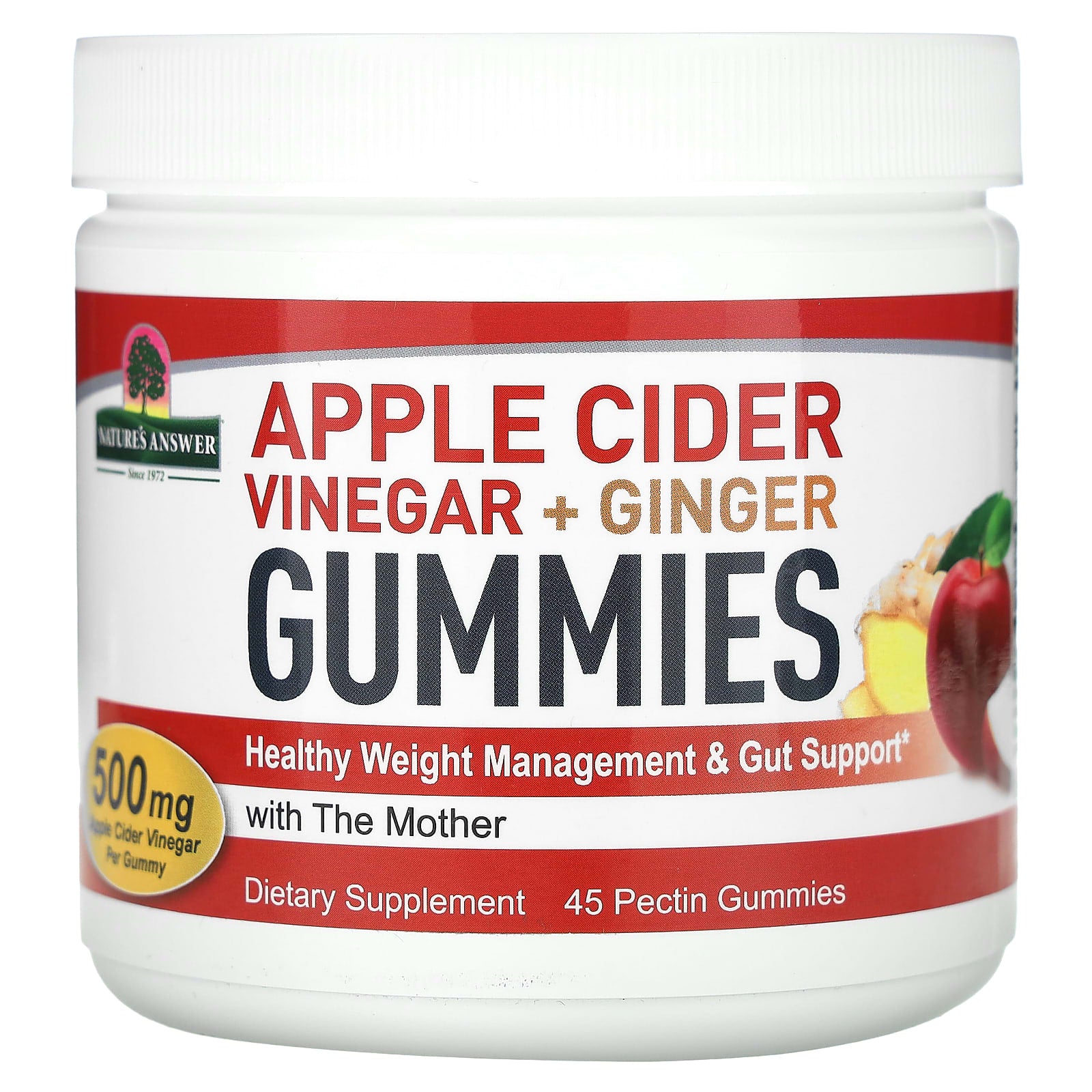 Apple Cider Vinegar & Ginger Gummies framsida