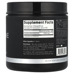 Kaged Muscle Creatine näringsfakta etikett
