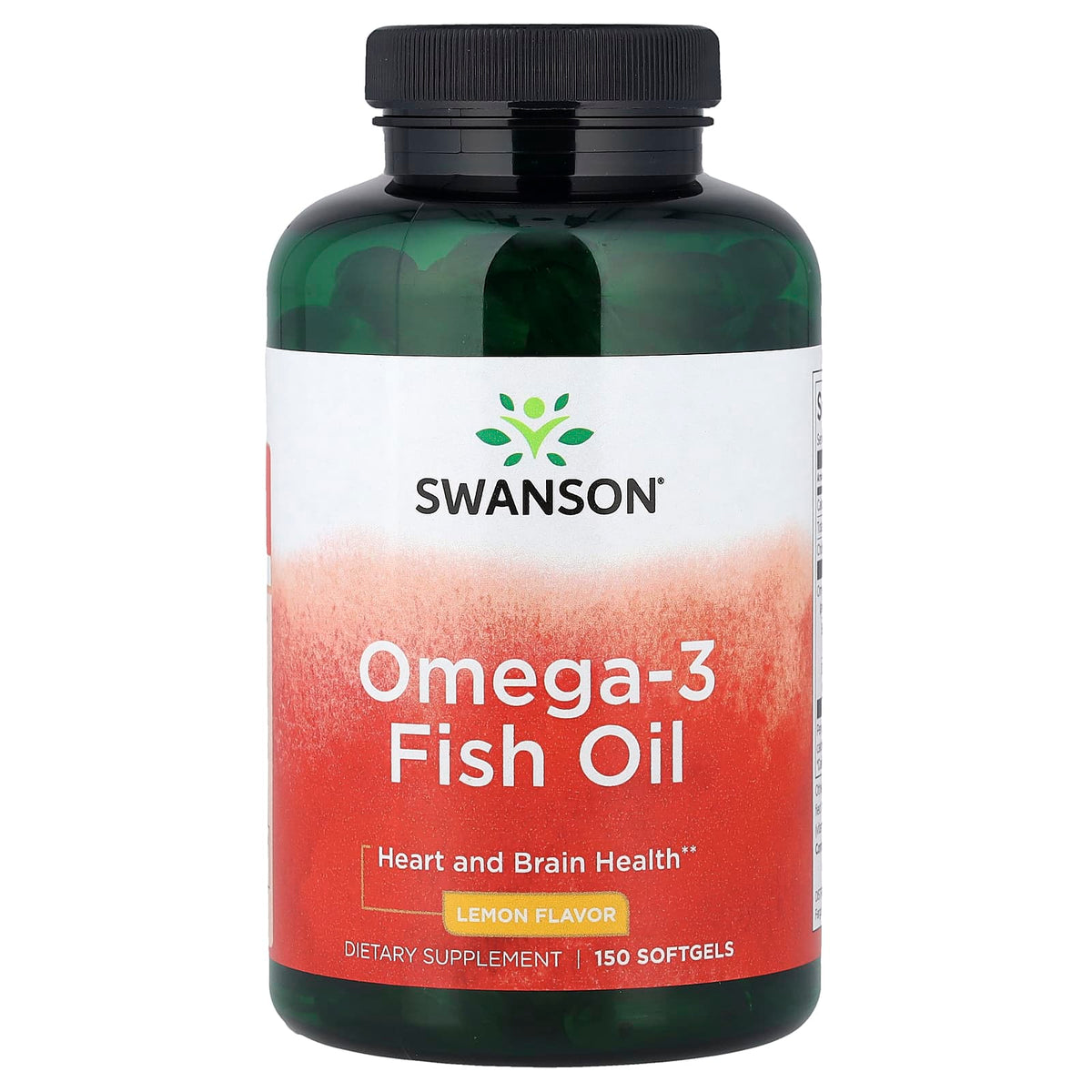 Swanson Omega-3 Fish Oil Lemon baksida