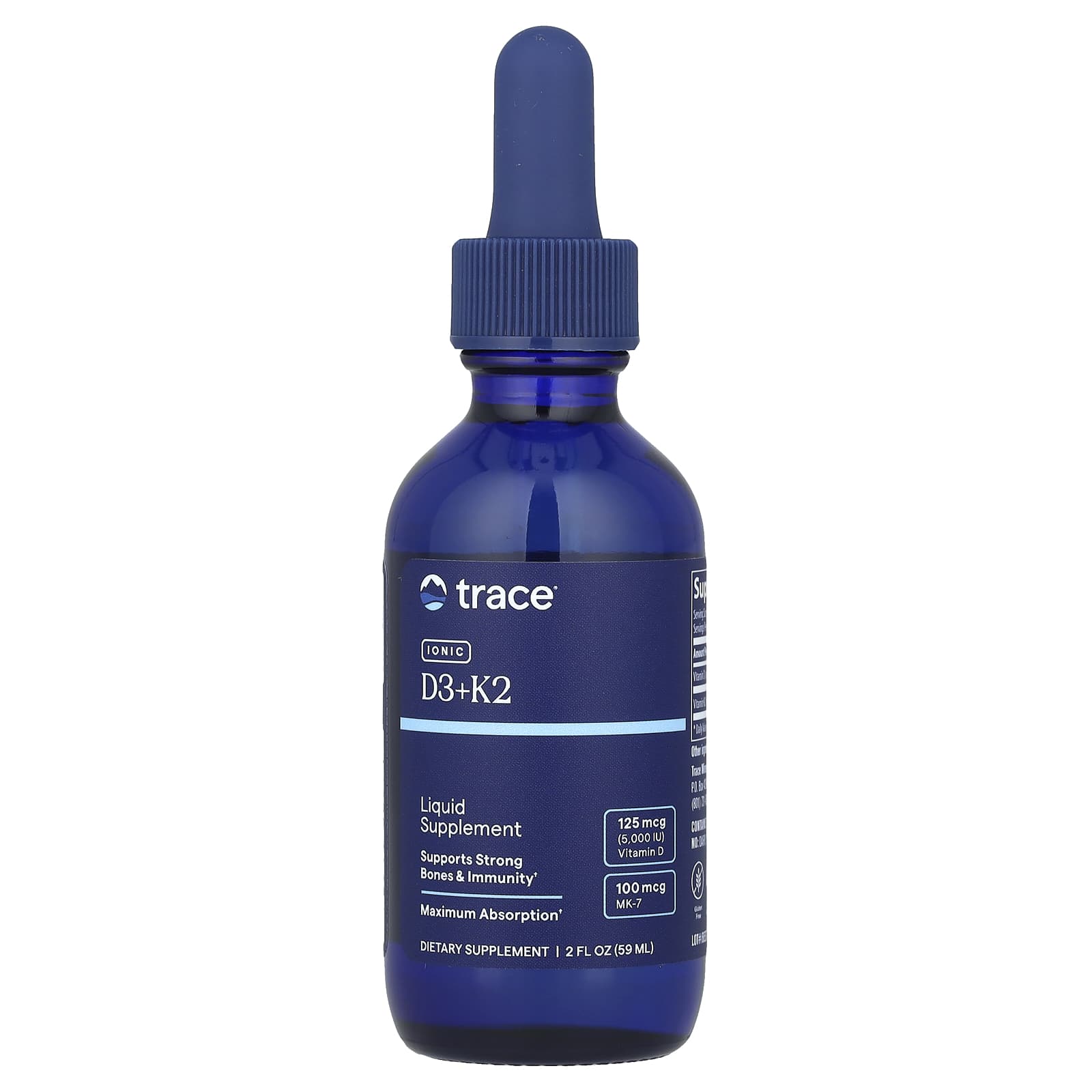Trace Minerals - Ionic D3 + K2