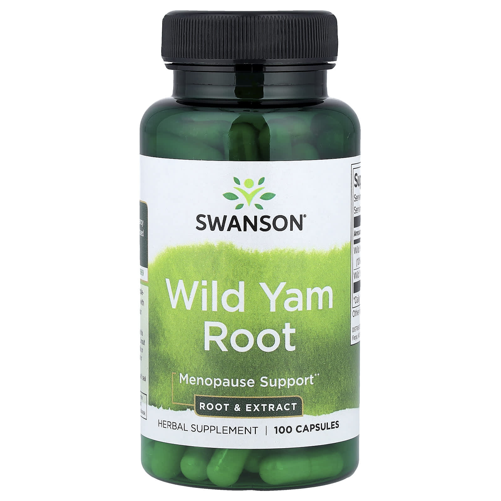 Swanson Wild Yam Root 100 kapslar framsida